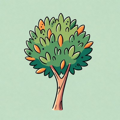 Orange Tree Illustration