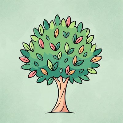 Colorful Tree Illustration