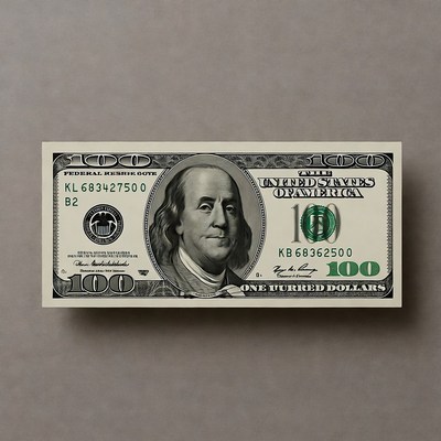 Benjamin Franklin 100 Dollar Bill