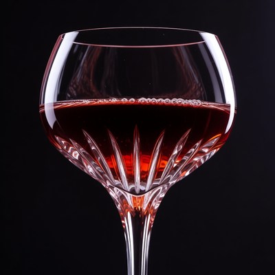 Red Wine in Elegant Glass