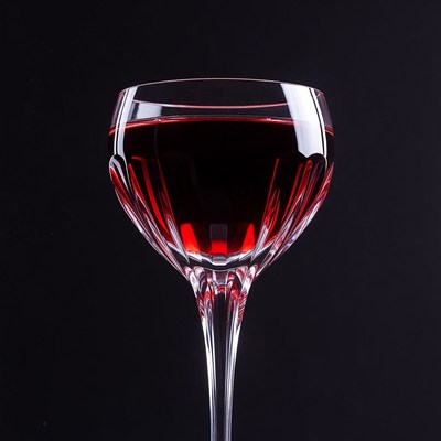 Red Wine in Elegant Glass