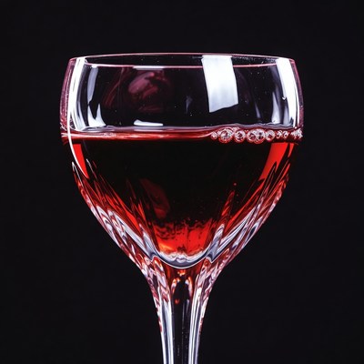 Red wine in glass