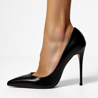 Woman's leg in black high heel