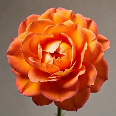 Orange Rose with Water Droplets