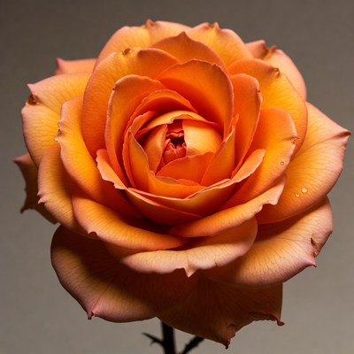 Orange Rose with Water Droplets