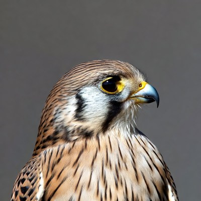 Closeup American Kestrel Profile