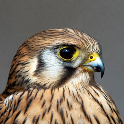 Close-up American Kestrel Profile