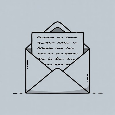 Open envelope with letter