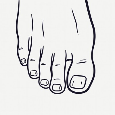 Human Foot Outline Illustration