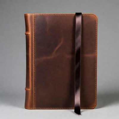 Brown Leather Journal with Ribbon