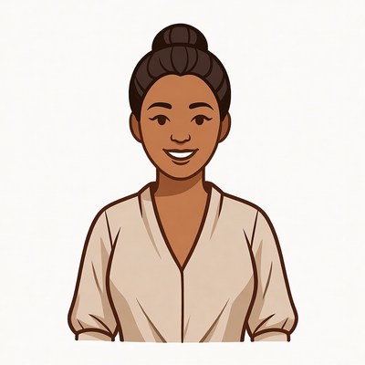 Smiling African-American woman with bun