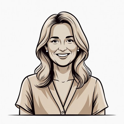 Smiling blonde woman portrait