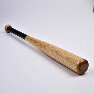 Wooden Baseball Bat with Black Grip