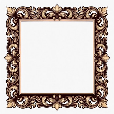 Ornate Vintage Floral Frame