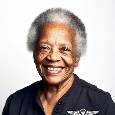 Elderly African-American woman smiling