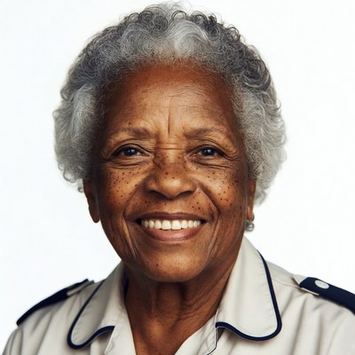 Smiling elderly African-American woman