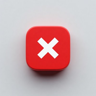 Red X Button Icon