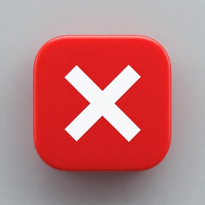 Red X Close Button Icon
