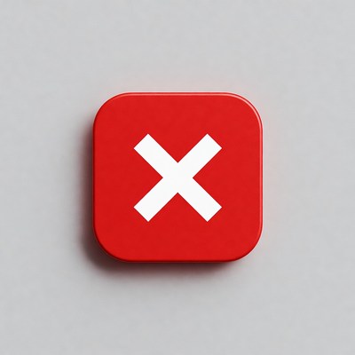 Red Square X Close Button