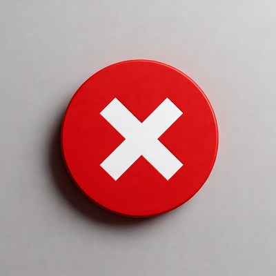 Red circle with white X