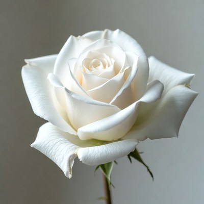 White Rose on Stem