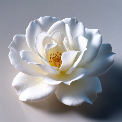 White Rose Flower Closeup