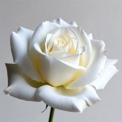 White Rose on Stem