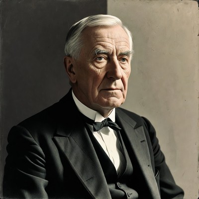 Elderly man in tuxedo portrait