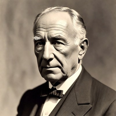 Elderly man in suit and bow tie