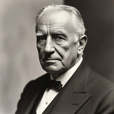 Elderly man in tuxedo portrait
