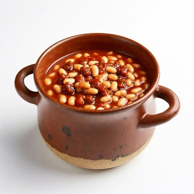 Baked Beans in Terracotta Bowl