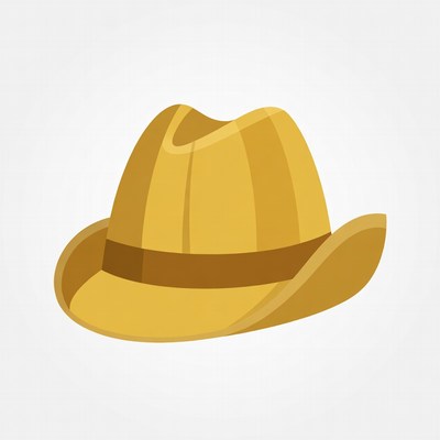 Yellow Cowboy Hat Illustration