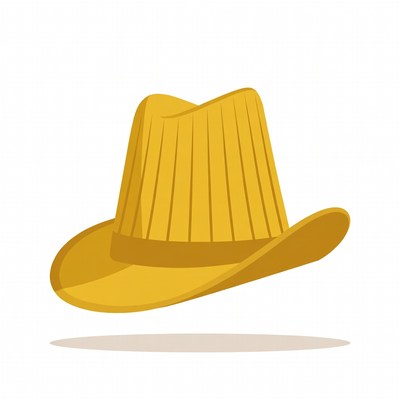 Yellow Cowboy Hat Illustration