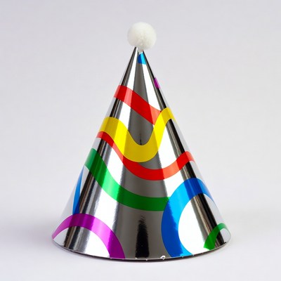 Colorful Party Hat with Pom Pom