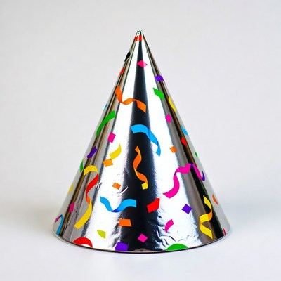 Colorful Party Hat with Streamers