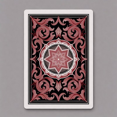 Red Ornate Playing Card Back