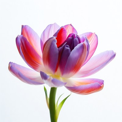 Purple Pink Tulip Flower