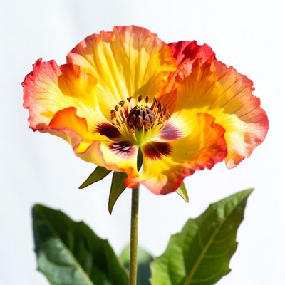 Vibrant Orange-Yellow Poppy Flower
