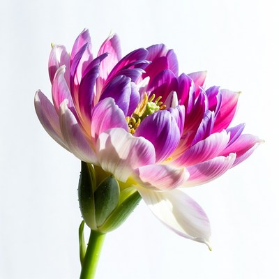 Purple Dahlia Flower on Stem