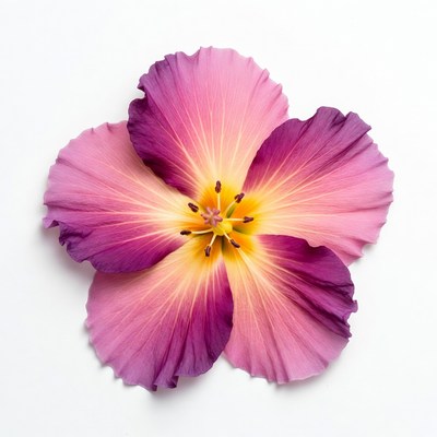 Purple Hibiscus Flower on White