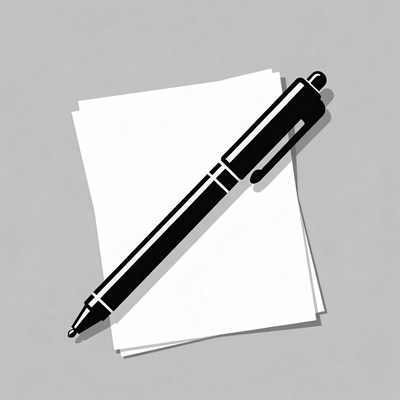 Black Pen on White Papers