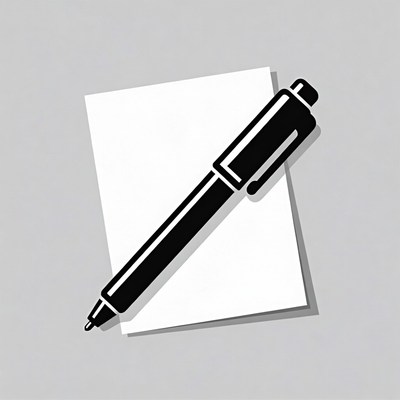Black Pen on White Paper