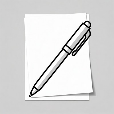 Pen on White Paper