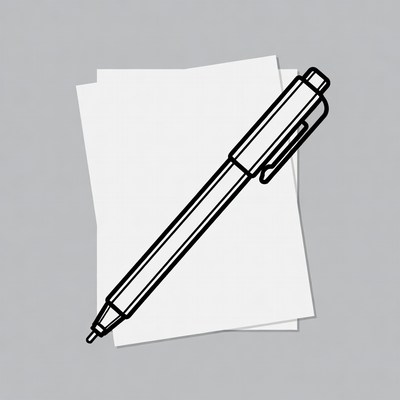 Pen on Stack of Papers