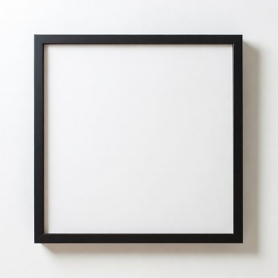 Black Framed Empty White Picture Frame