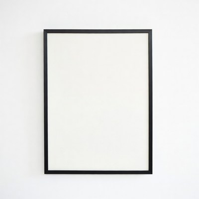 Black Framed Empty Picture Frame