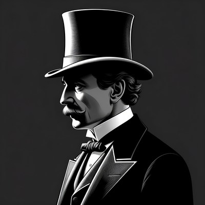 Victorian man in top hat