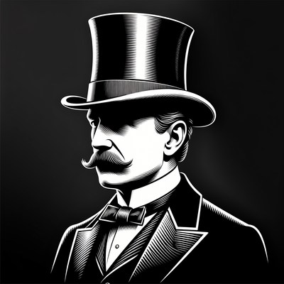 Victorian Man in Top Hat