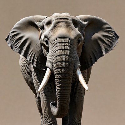 Close-up African elephant face