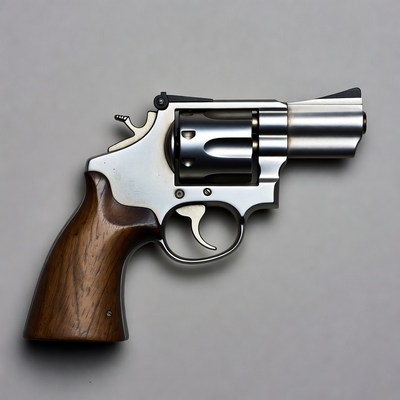 Silver Smith & Wesson Revolver